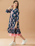 Girls Striped A-Line Midi Cottonâ Dress